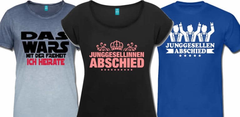 Lustige TShirts für Junggesellenabschied selbst gestalten